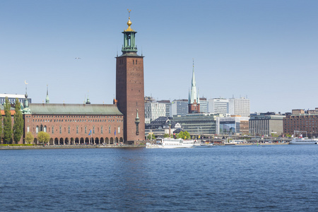 市政厅在斯德哥尔摩，瑞典斯堪的那维亚，欧洲