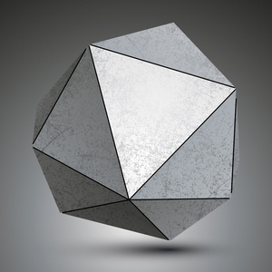 多边形金属尺寸抽象物体照片