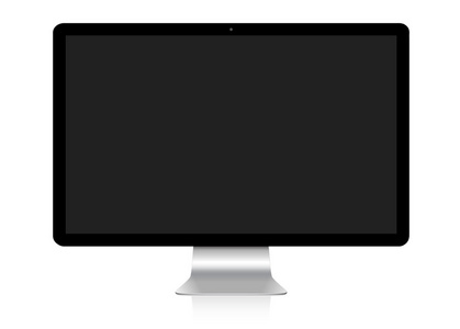 白色背景上的现代计算机