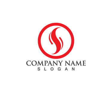 商业企业字母 s 标志设计矢量分子图标或标志模板的医学, 科学, 实验