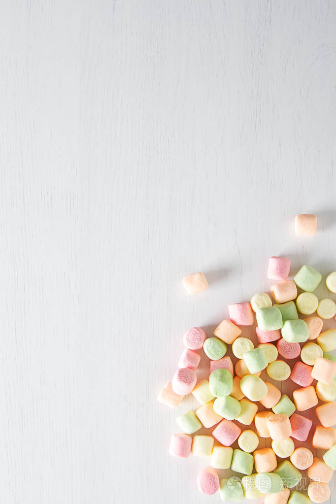 五颜六色的棉花糖生日, 淡白色背景
