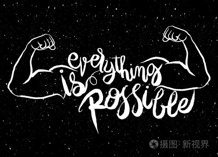 一切都是可能的cardstrong人手绘刻字邮政