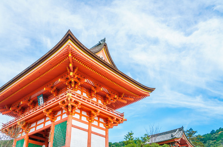 美丽的建筑，在清水寺京都，日本