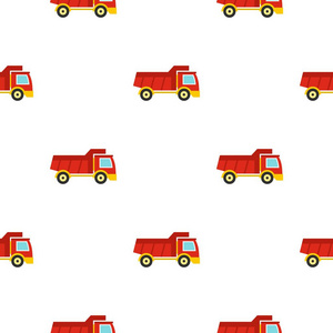 红色玩具卡车图案无缝