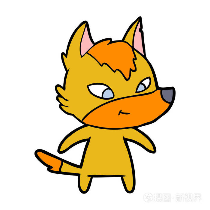 狐狸卡通人物的矢量插图插画 正版商用图片0elzic 摄图新视界
