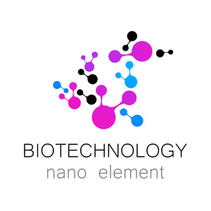 生物技术纳米徽标