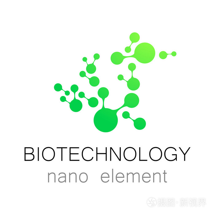 生物技术纳米徽标