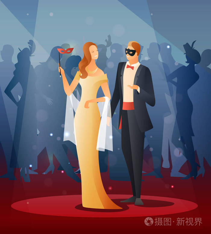 化妆舞会插图插画-正版商用图片0emf9v-摄图新视界