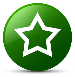 星形图标绿色圆形按钮图片