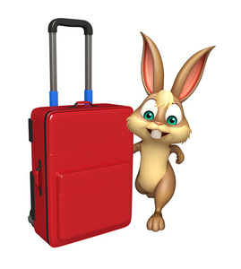 可爱兔子卡通人物旅行袋图片