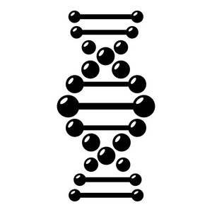 Dna 图标, 简单的黑色风格