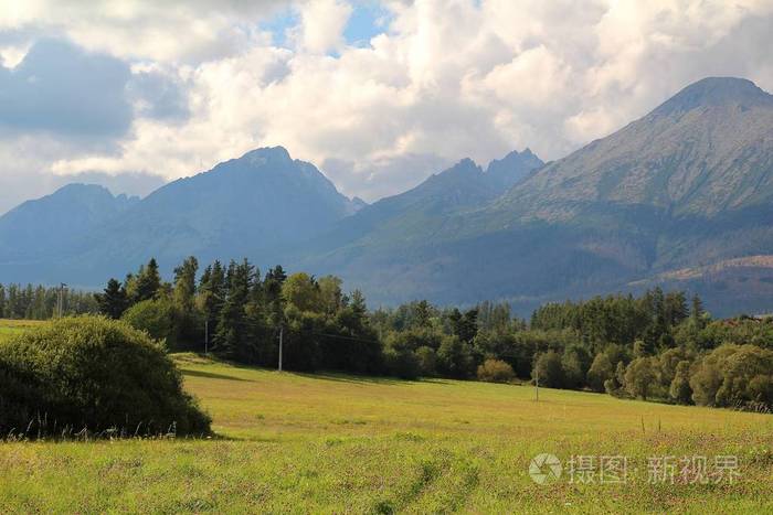 在斯洛伐克的高 Tatras 山脉的看法