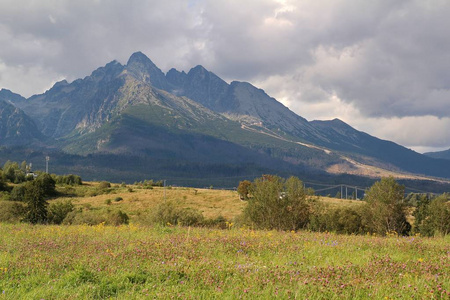 在斯洛伐克的高 Tatras 山脉的看法