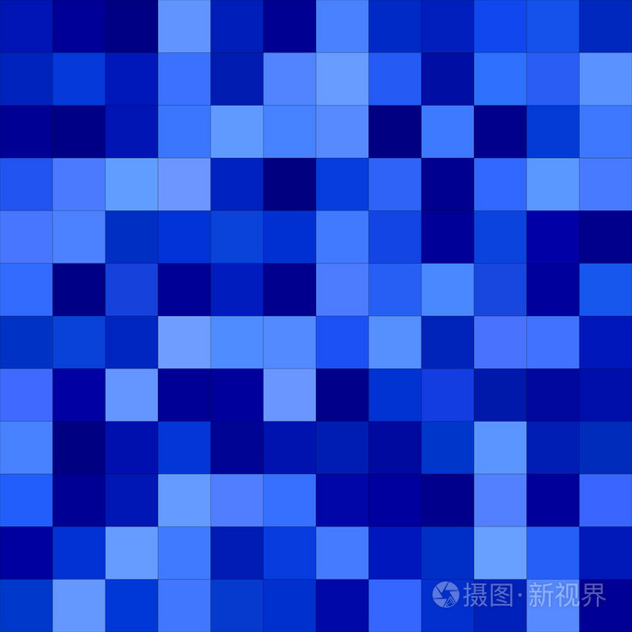 蓝色抽象方形马赛克背景设计