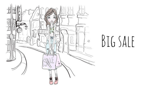 矢量插画时间轴形状.一套气球, 购物车和啤酒瓶图标.节日标志.