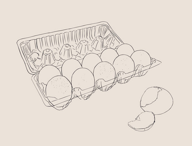 蛋壳托盒图片-蛋壳托盒素材-蛋壳托盒插画-摄图新视界