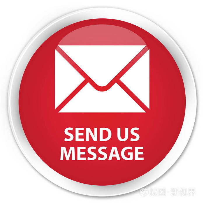 向我们发送消息高级红色圆形按钮