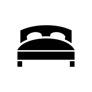 床上图标简单平面样式矢量图照片