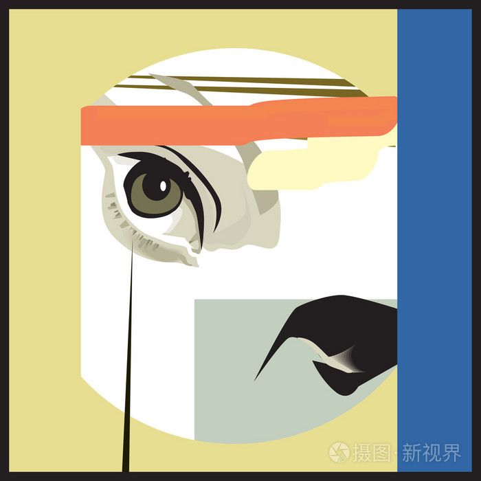 炯炯有神的眼睛概念矢量