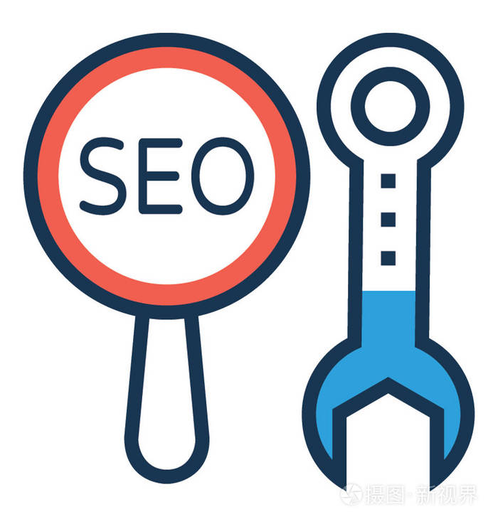 seo扁线矢量图标
