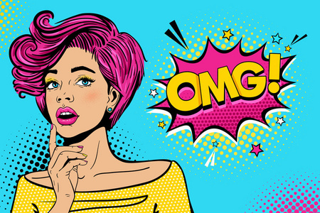 矢量彩色背景在波普艺术复古漫画的风格.请柬海报照片