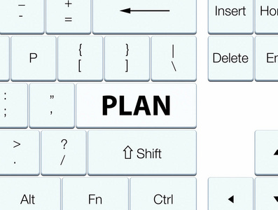 计划白色键盘按钮