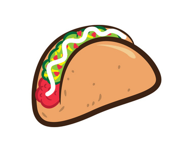 墨西哥炸玉米饼, 卡通食物照片