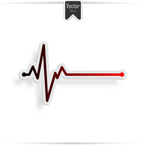 心脏跳动线心电图死亡照片