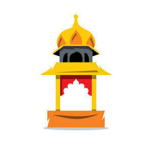 卡通庙拱的卡通插画矢量印度庙照片