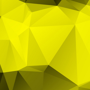 黄色低多边形三角化抽象背景