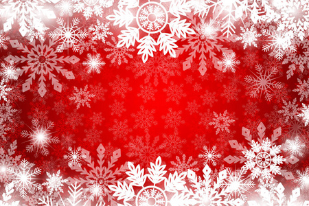 红色冬天下雪背景