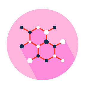 Dna 代码平面矢量图标