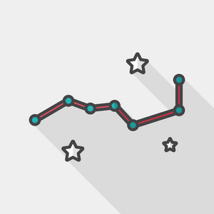 带有长长的影子，eps10 空间北斗平图标