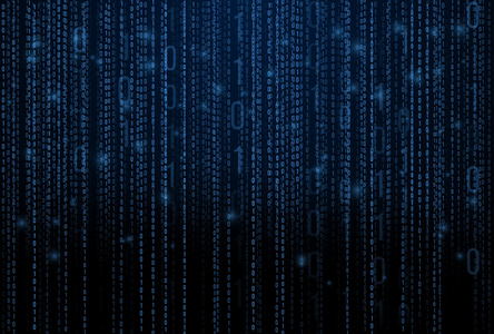 用蓝色的符号矩阵背景插画