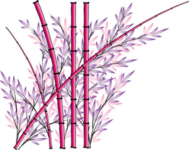 竹矢量画背景设计图标