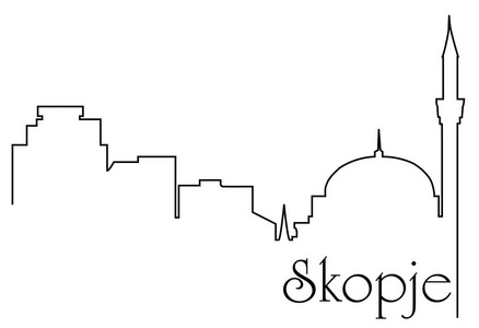 斯科普里市一线绘图背景