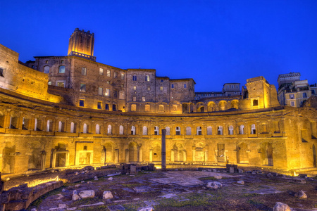 Trajans 论坛，Traiani，罗马，意大利，hdr