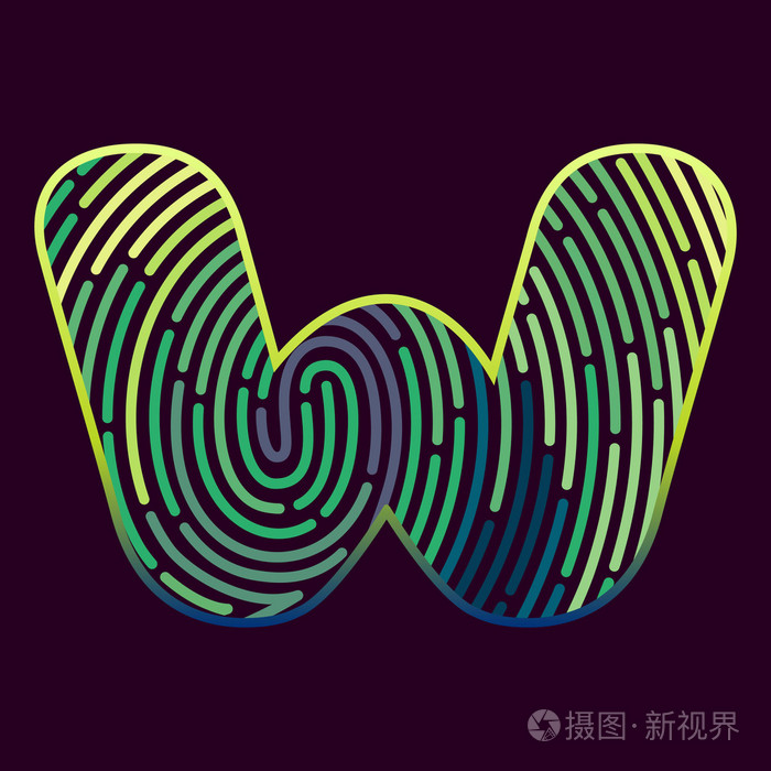 w 字母指纹模板