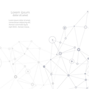 抽象连接结构。矢量科学背景