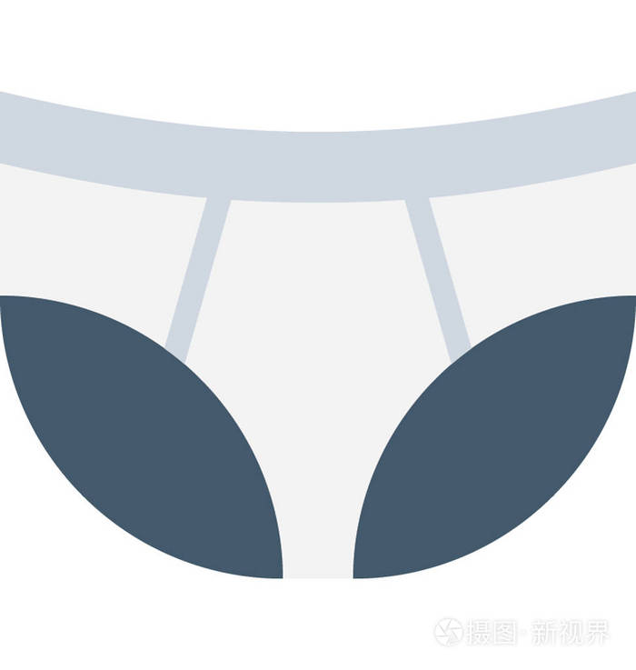 内裤平面矢量图标