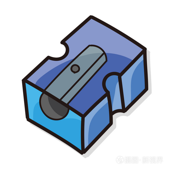 铅笔卷笔刀彩色涂鸦插画-正版商用图片0ep16l-摄图新视界