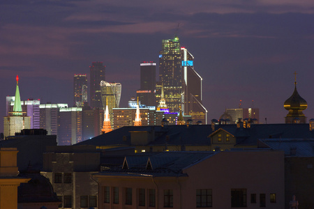 随着高层建筑的莫斯科视图图片