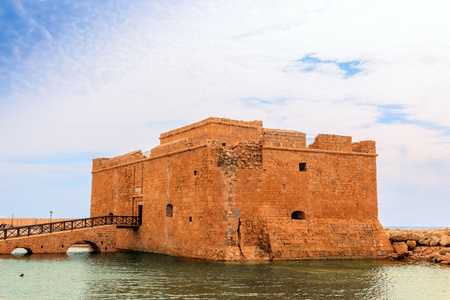 中世纪城堡在塞浦路斯帕福斯
