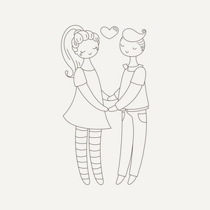 情侣涂鸦头像图片