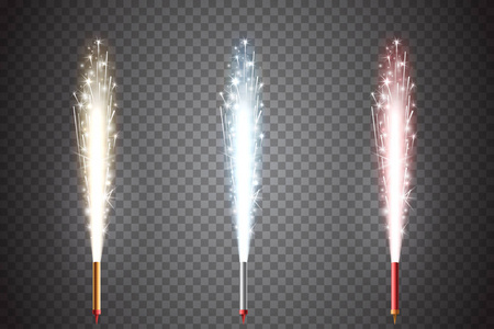 喷泉的火花.装饰的烟花.