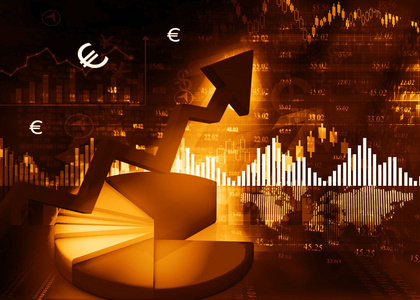 股市行情图.数字插画照片