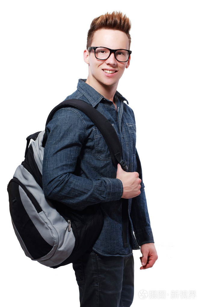 年轻的男大学生照片-正版商用图片0eq3r8-摄图新视界