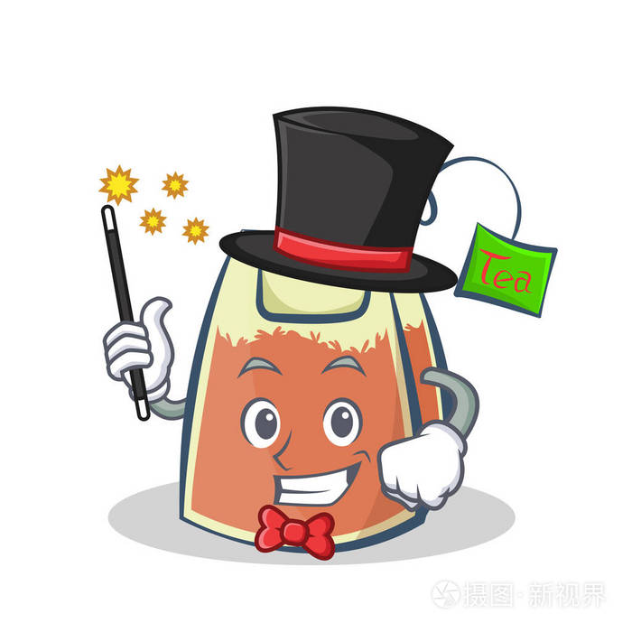 魔术师茶袋人物卡通