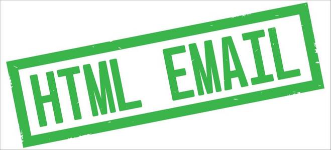 Html 电子邮件文本, 在绿色长方形边界邮票