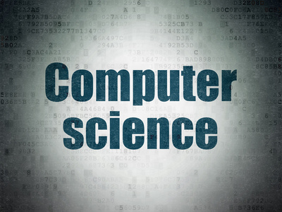科学概念数字纸张背景下的计算机科学